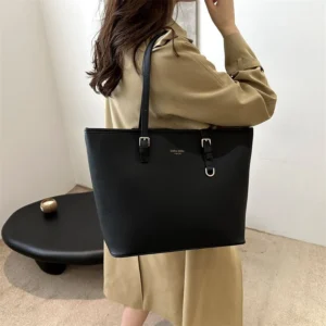 Textured Large Shoulder Tote Bag